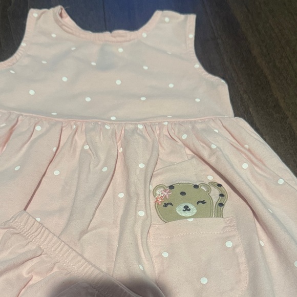 Carter's Light Pink Baby Dress with White Dots - Picture 2 of 2